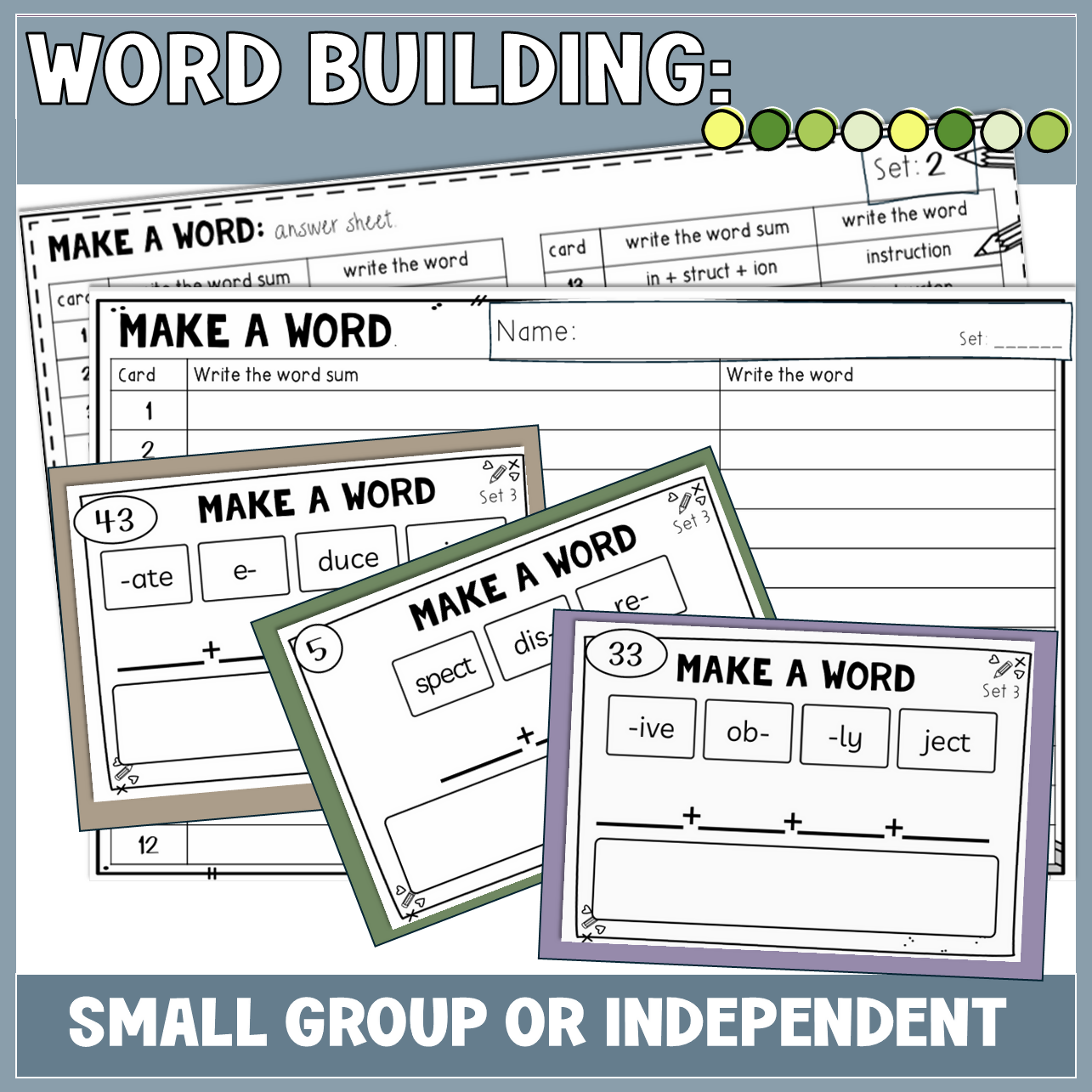 MORPHOLOGY TASK CARDS | WORD BUILDING WITH LATIN ROOTS | DUCT - SPECT - JECT