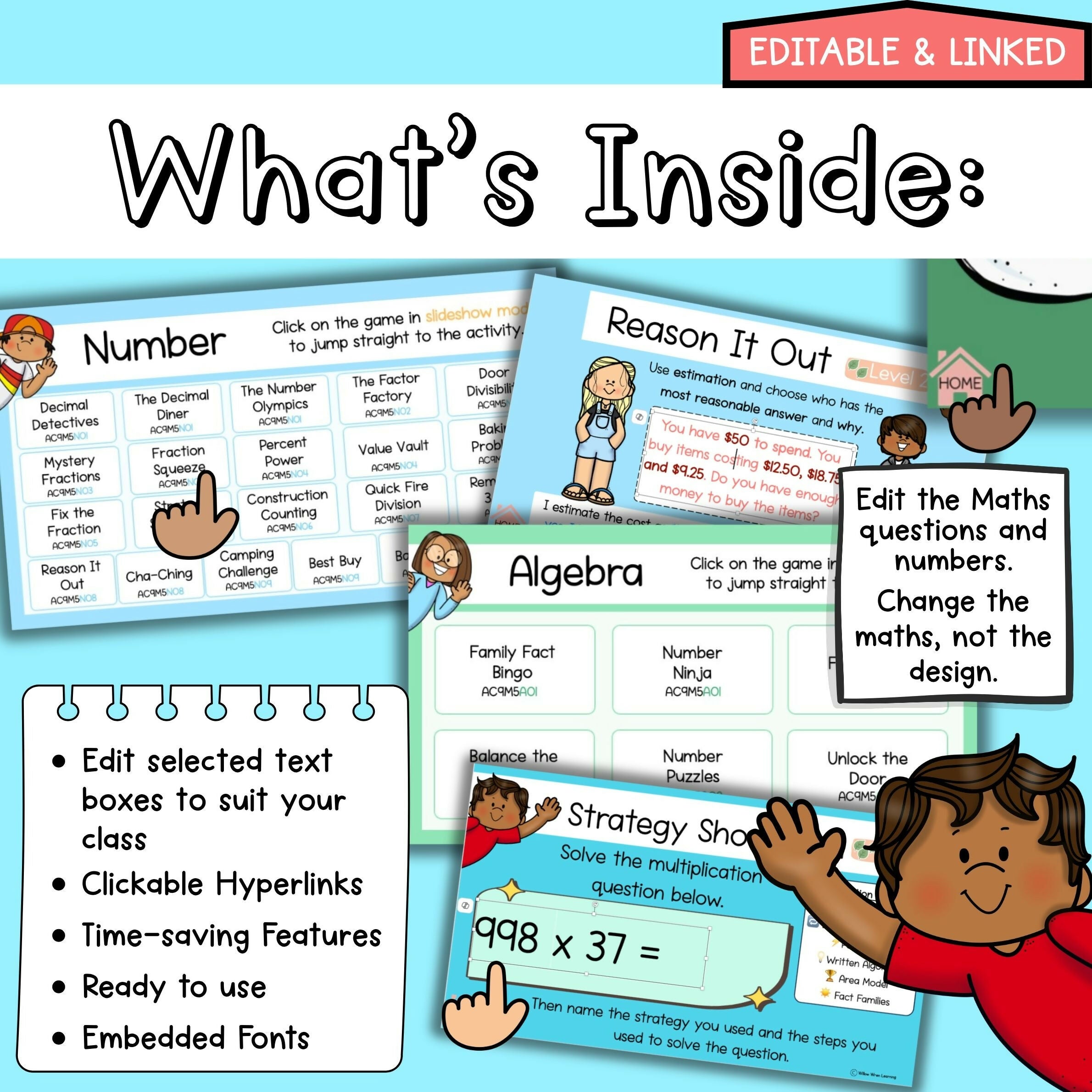 Year 5 Maths Warm Ups I Number & Algebra I Australian Curriculum V9