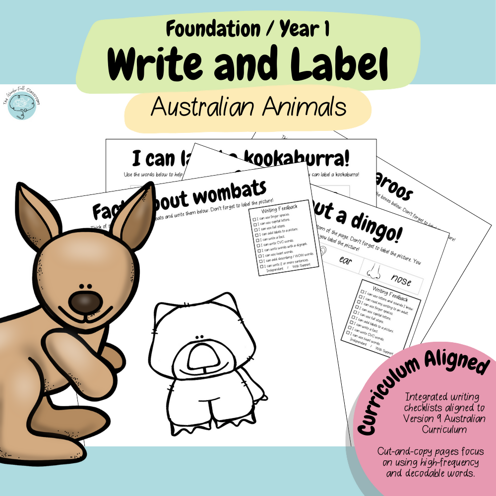 Foundation & Year 1 V9 Differentiated Information Writing - Australian Animals