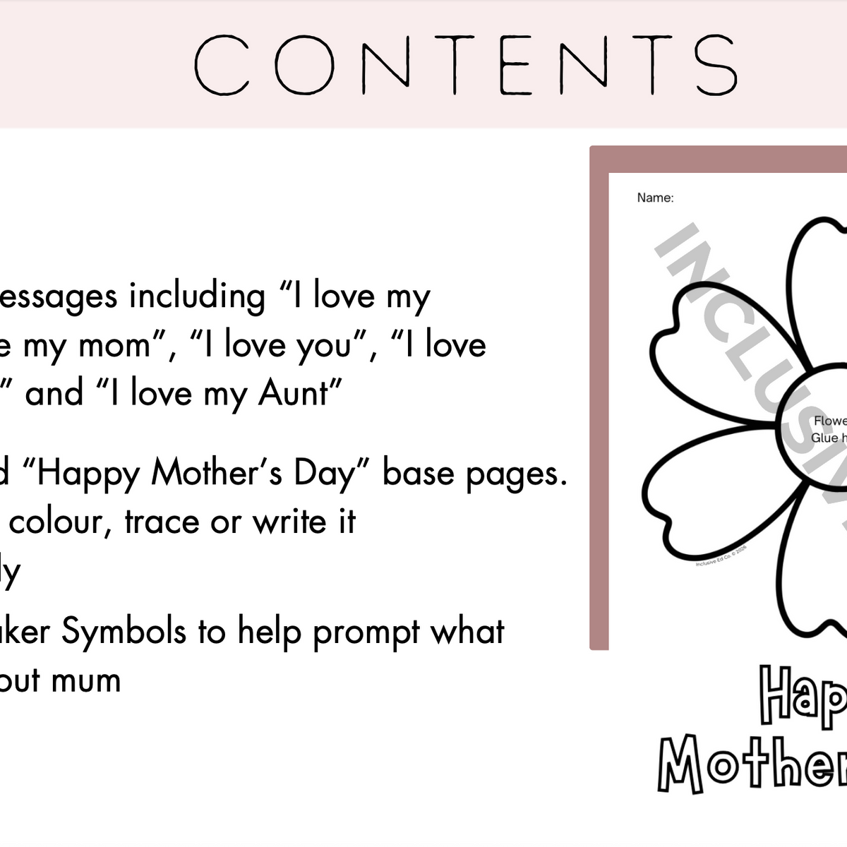 Mother’s Day Craft Activity | Mother's Day Flower Card | BoardMaker Sy ...